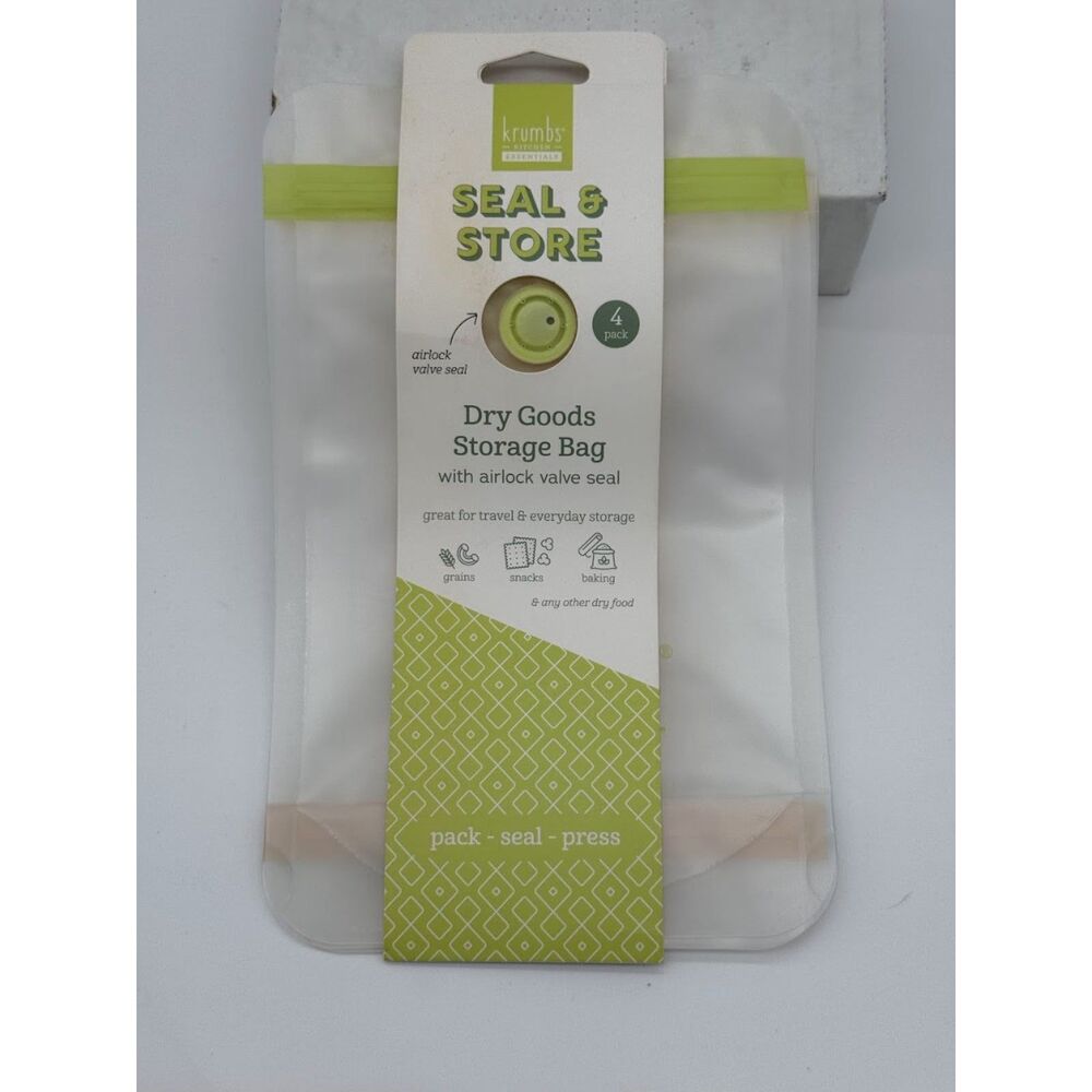 Krumbs Kitchen Essentials Seal & Store Dry Goods Storage Bags.